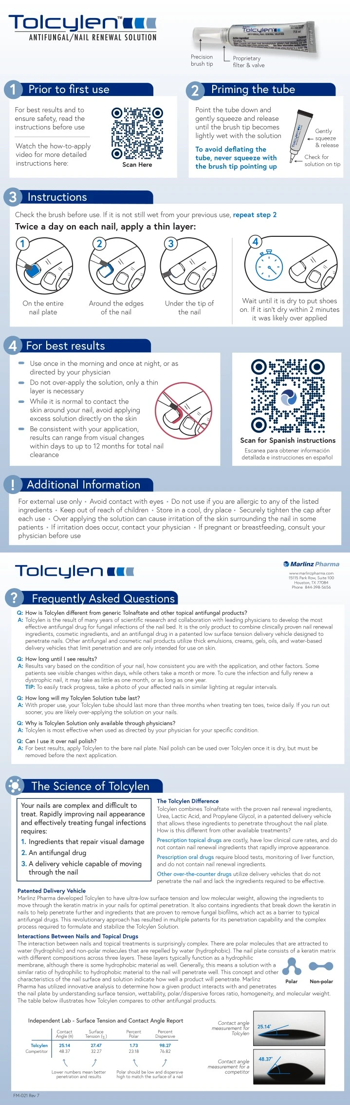 tolcylen antifungal nail renewal solution tube with application instructions at goldberg podiatry center